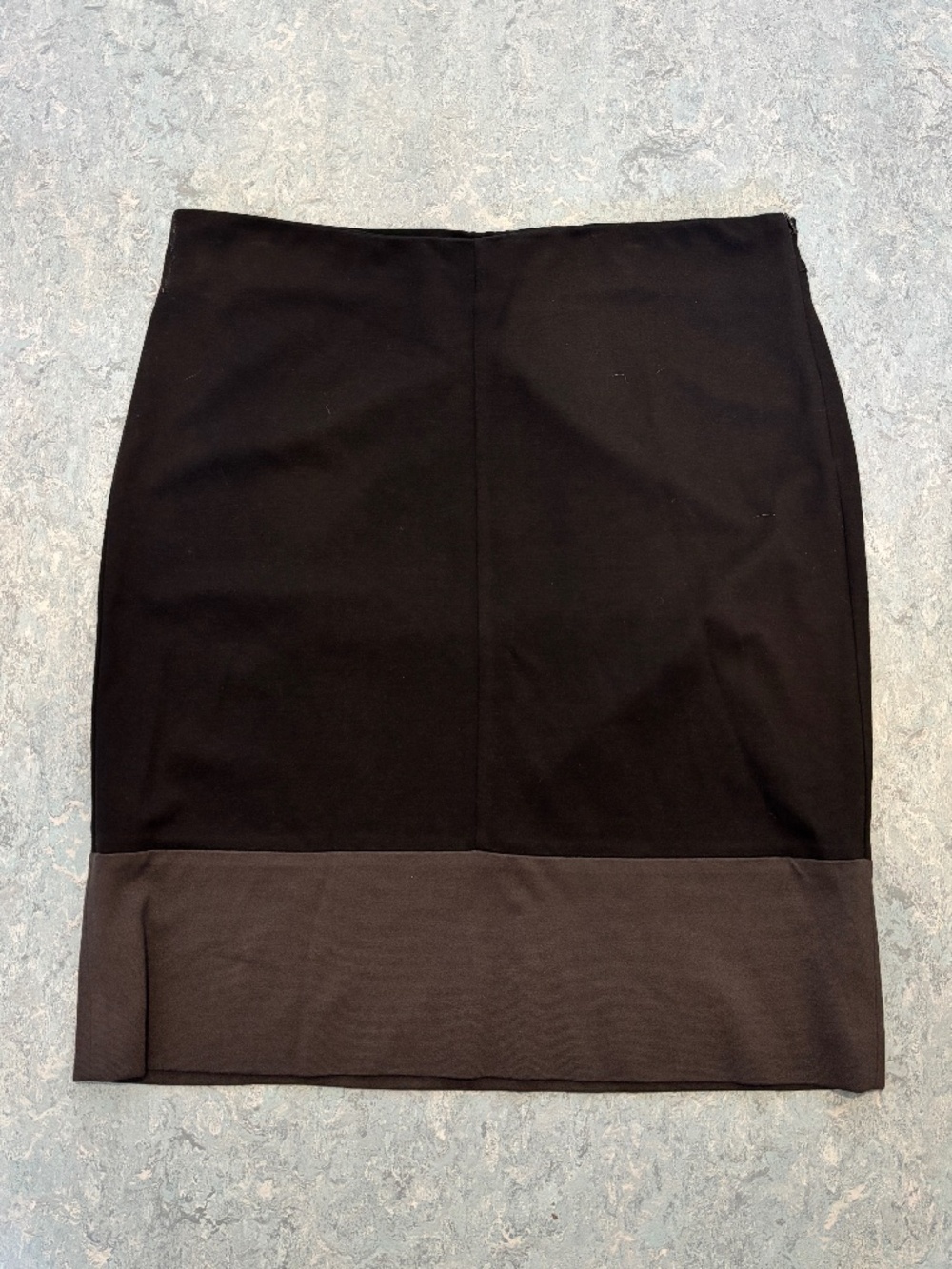 Theory Black + Gray Colorblock Pencil Skirt Size 10